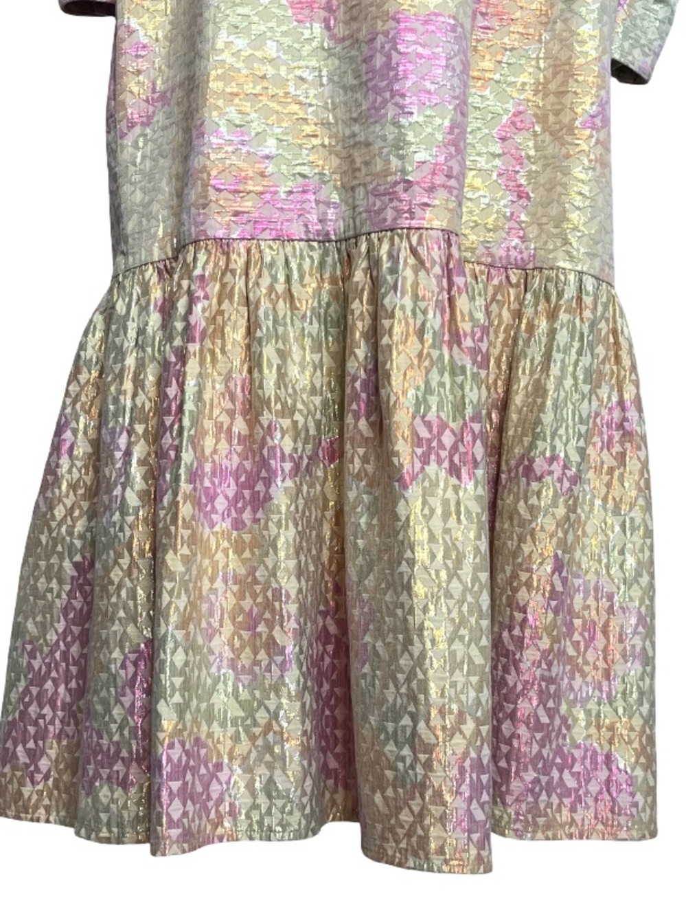 Mr. Larkin Pastel Ethereal Fairy Coquette Metallic Ode Sz S Midi Dress - Picture 4 of 15